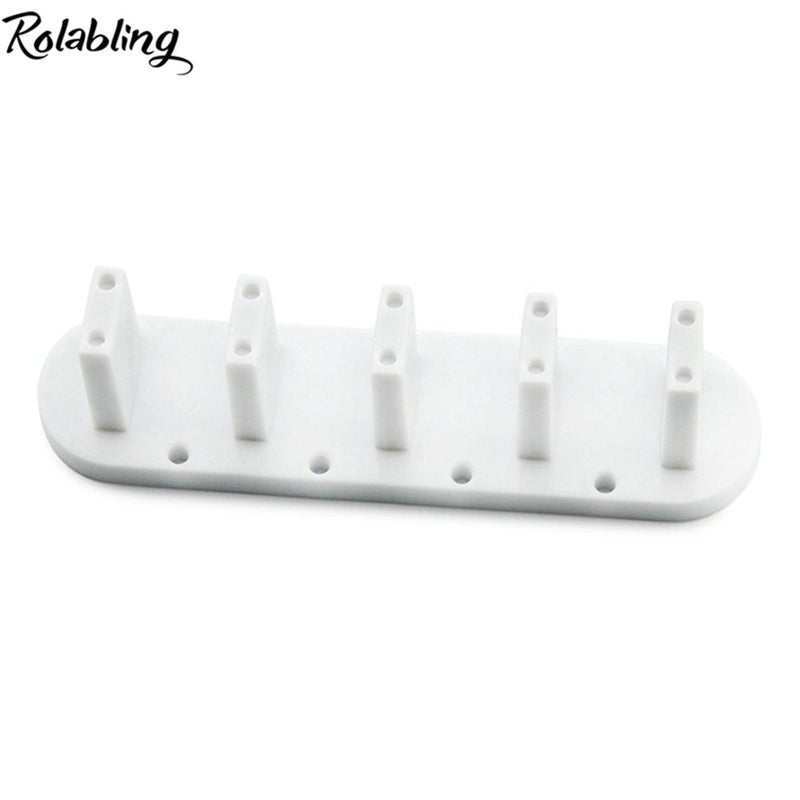 Rolabling 3pcs False Nail Art Tips Practice Display Stand Tool with 10 pcs False Nail Tips for Gel Nail Polish DIY Nail Training Tools (White) - Image 3